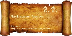 Neuhauser Veron névjegykártya
